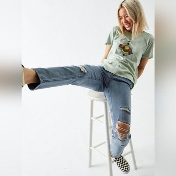 Pascun Distressed Mom Jeans Medium Wash High Rise Women's Size 24 - Picture 3 of 11